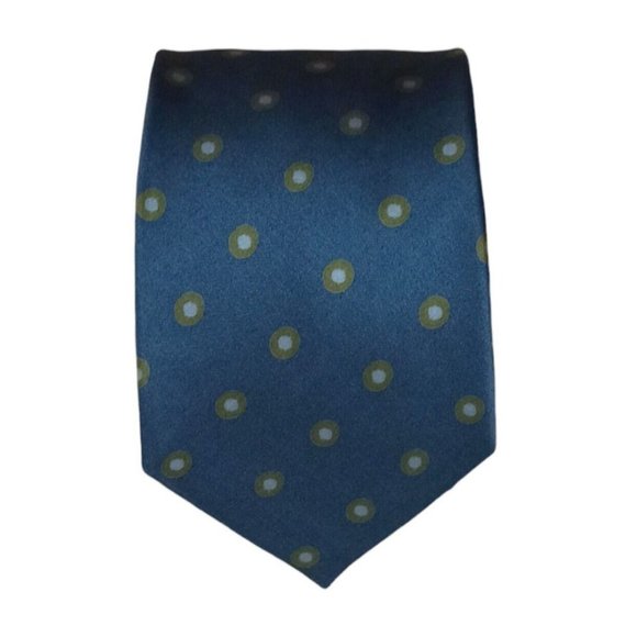 🆕GIORGIO ARMANI Blue Geometric Silk Tie ITALY 59